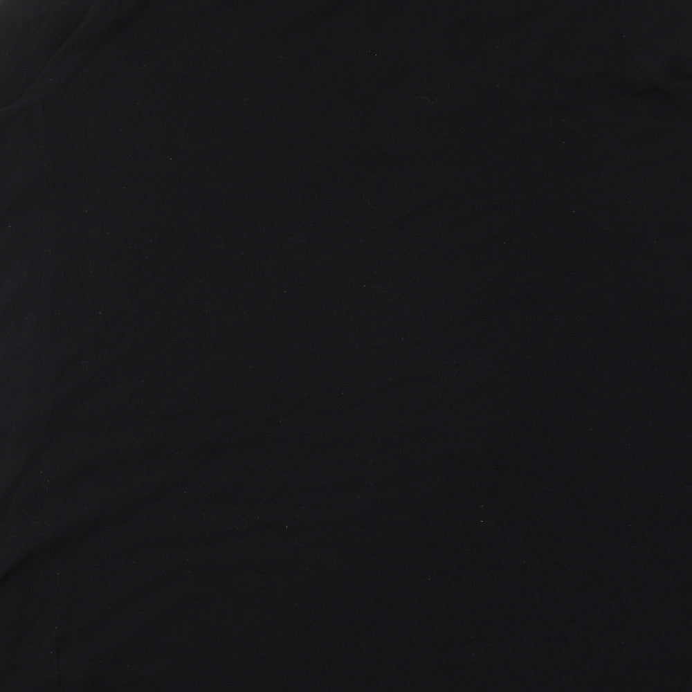 Topshop Womens Black Acrylic A-Line Size 10 Round Neck Pullover