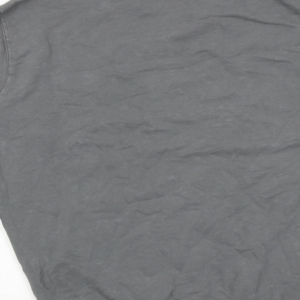 New Look Womens Grey Cotton Pullover Sweatshirt Size S Pullover
