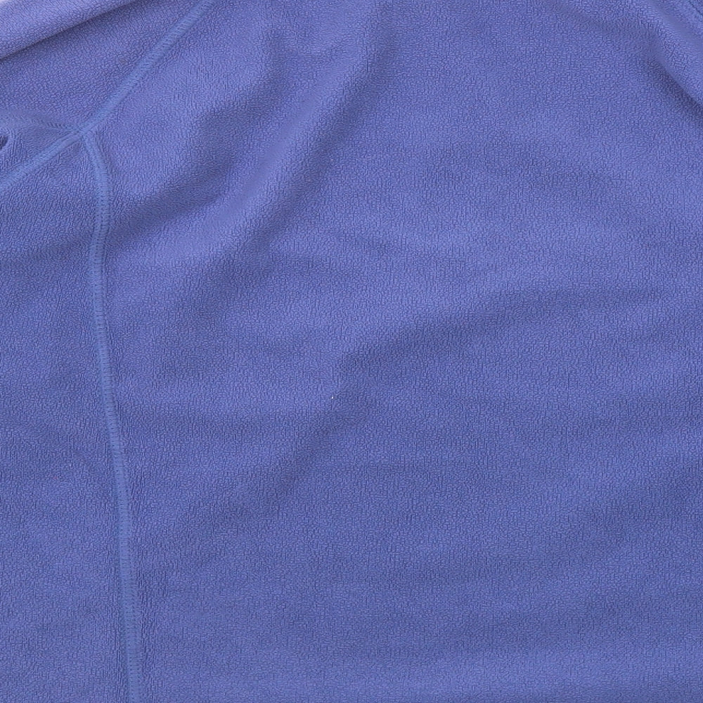 Outdoor Scene Womens Blue Polyester Pullover Sweatshirt Size 12 Zip - Size 12-14