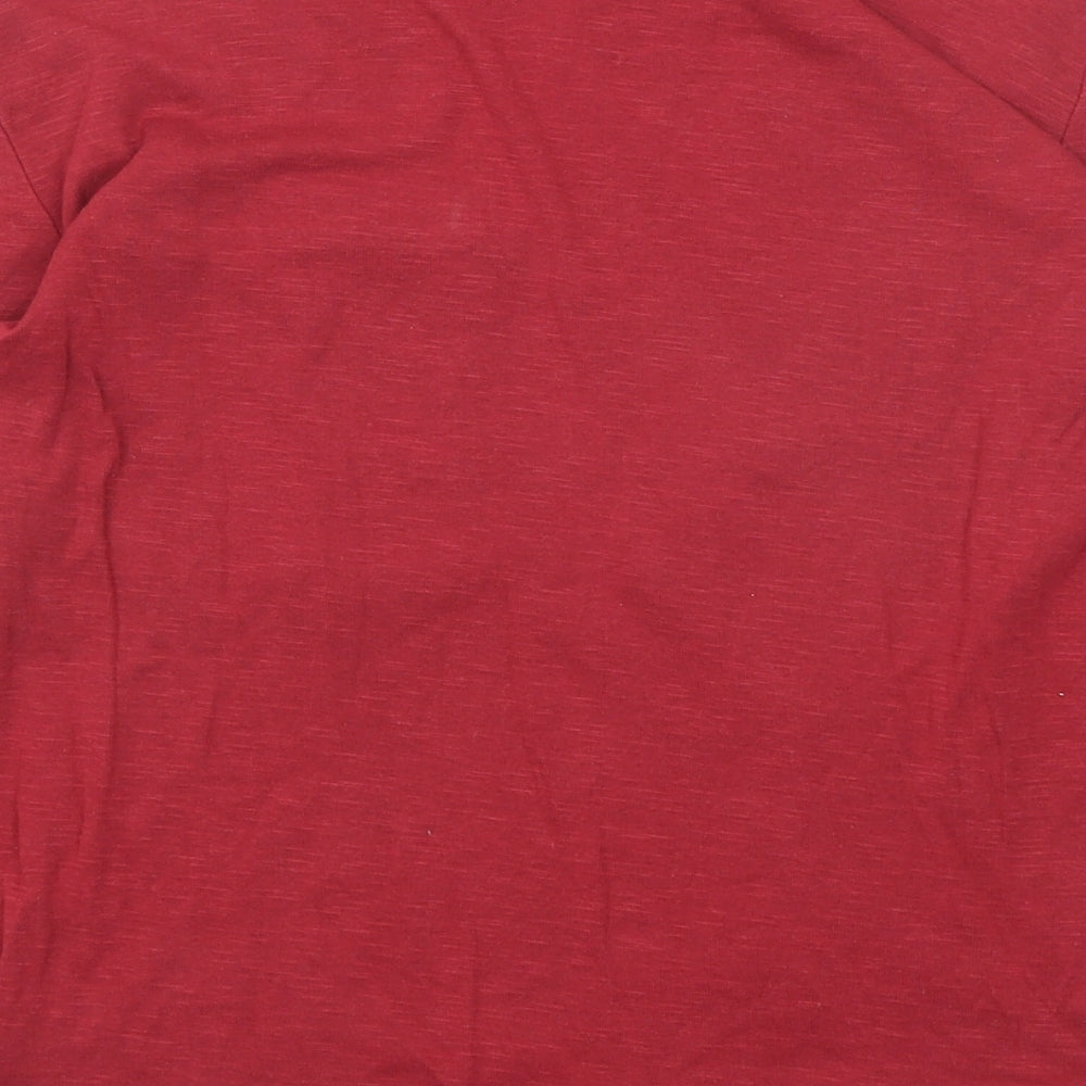 Zara Girls Red Cotton Basic T-Shirt Size 8 Years Round Neck Pullover