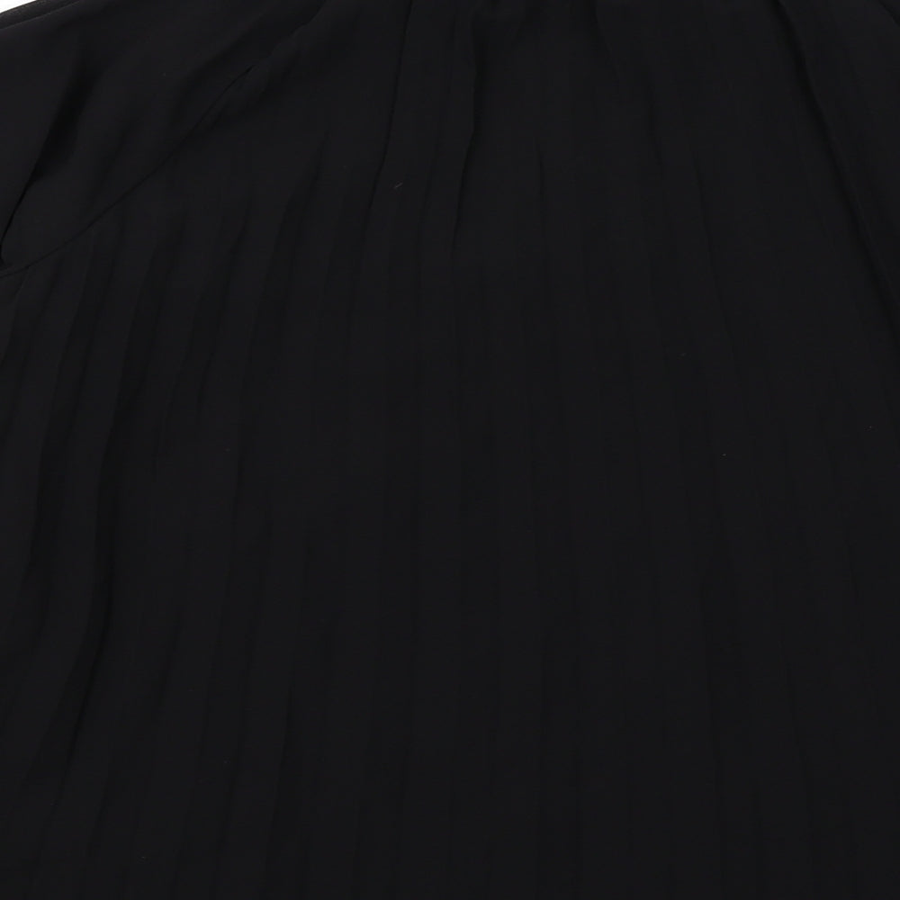 H&M Womens Black Polyester Basic Blouse Size S V-Neck