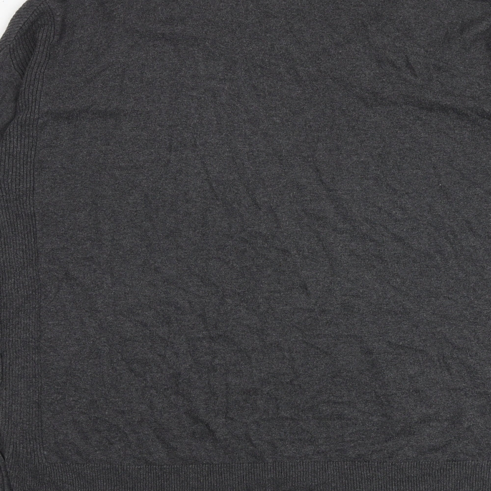 Indigo Womens Grey Round Neck Polyamide Pullover Jumper Size 14