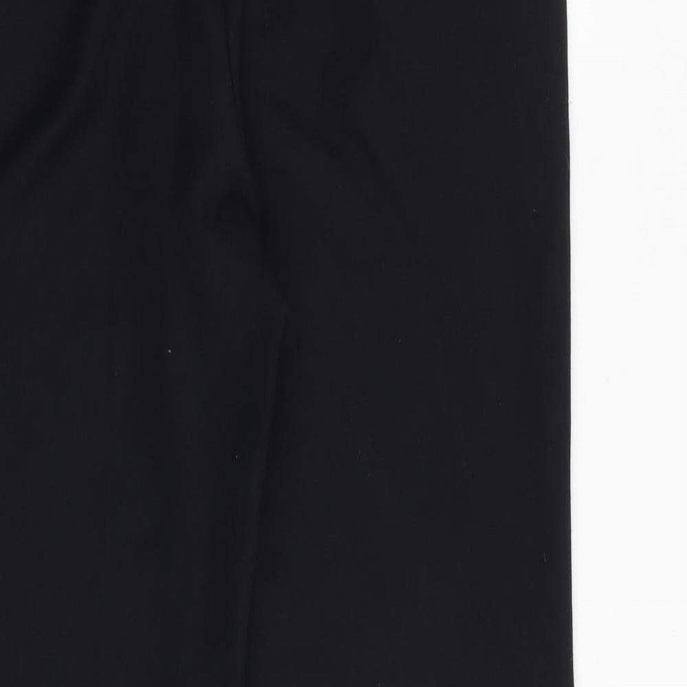 Bonmarché Womens Black Polyester Trousers Size 10 Regular Zip