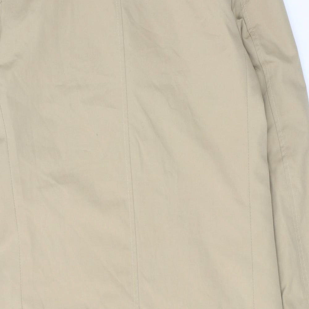 H&M Womens Beige Overcoat Coat Size S Button