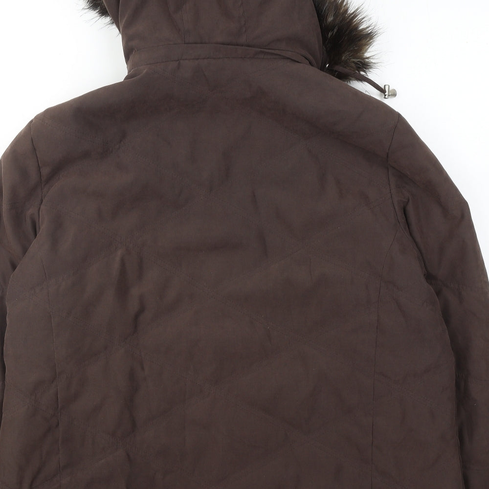 Casual Club Womens Brown Jacket Size 18 Zip