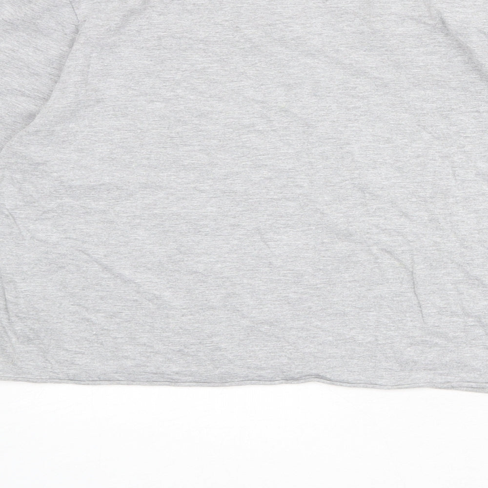 Cooperative Womens Grey Polyester Basic T-Shirt Size M Crew Neck - New York Size M-L