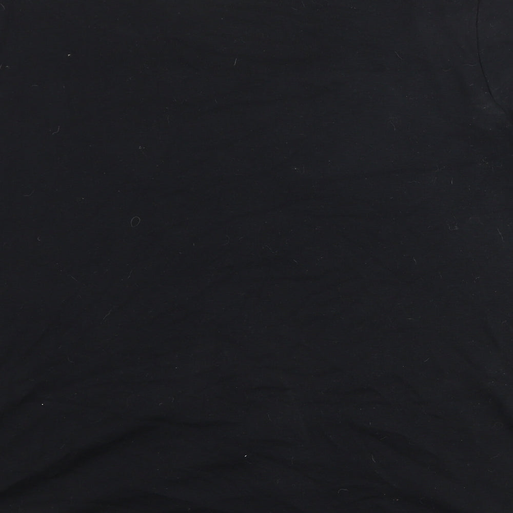 Bonmarché Womens Black Striped Polyester Basic Blouse Size XL Round Neck - Flowers
