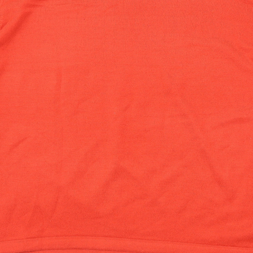 Ambria Womens Red Round Neck Acrylic Pullover Jumper Size 16