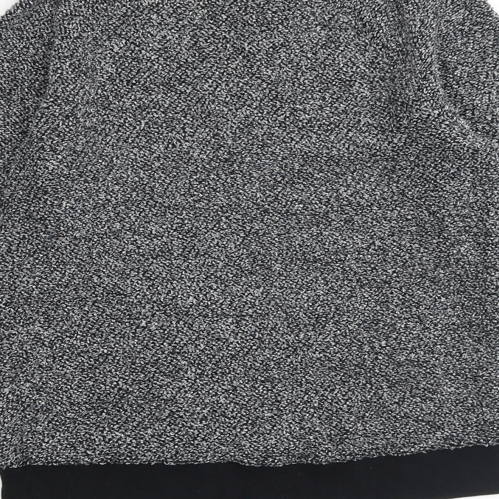 Topshop Womens Black Cotton Pullover Sweatshirt Size 8 Pullover