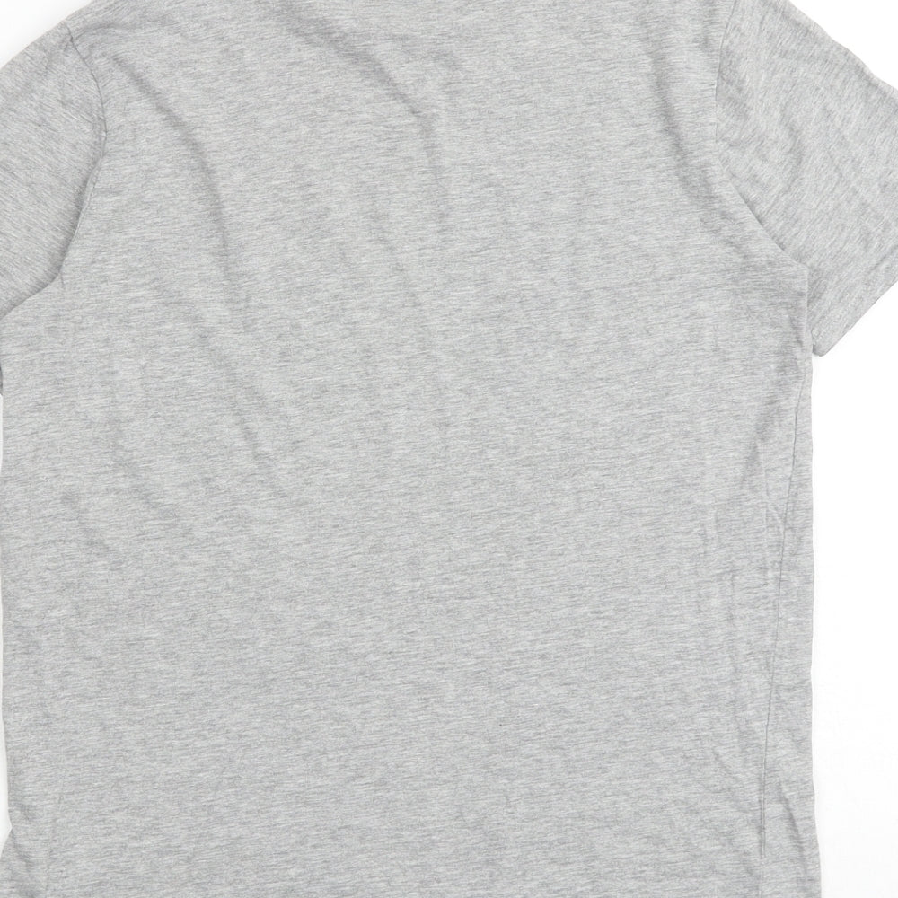 Fortnite Boys Grey 100% Cotton Basic T-Shirt Size M Round Neck Pullover