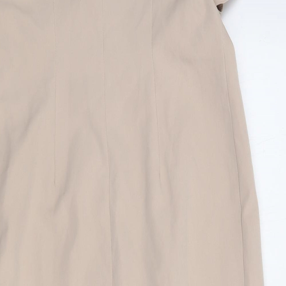 ASOS Womens Beige Polyester Shift Size 10 V-Neck Pullover