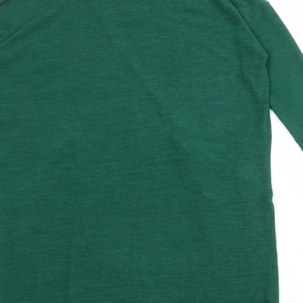 Joy Womens Green Polyester Jumper Dress Size 10 High Neck Pullover