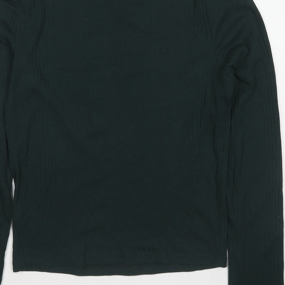 New Look Womens Green Round Neck Polyester Pullover Jumper Size 14
