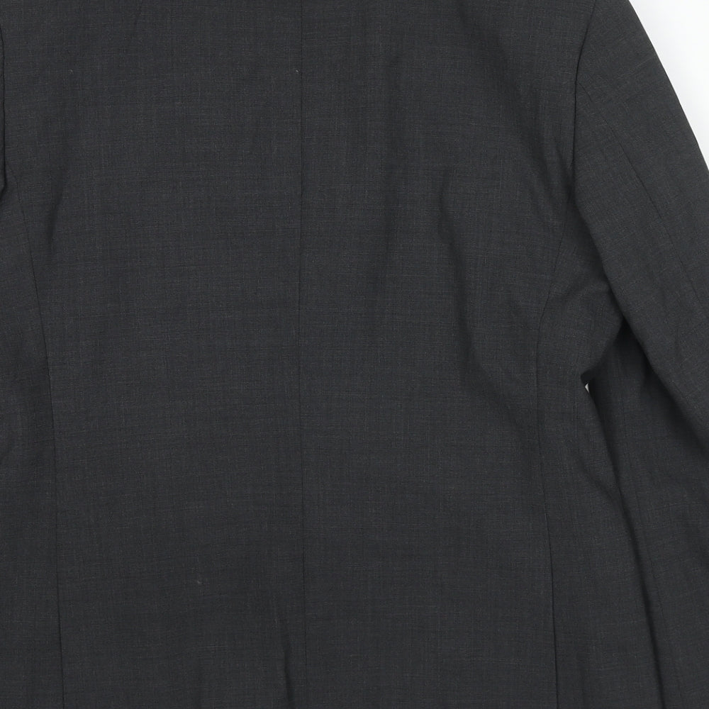 Marks & Spencer Mens Grey Polyester Jacket Suit Jacket Size 38 Regular