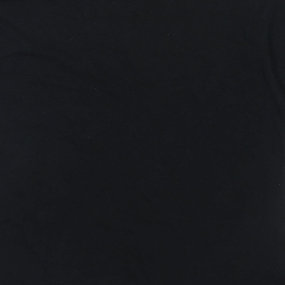 Gildan Womens Black Cotton Basic T-Shirt Size M Crew Neck