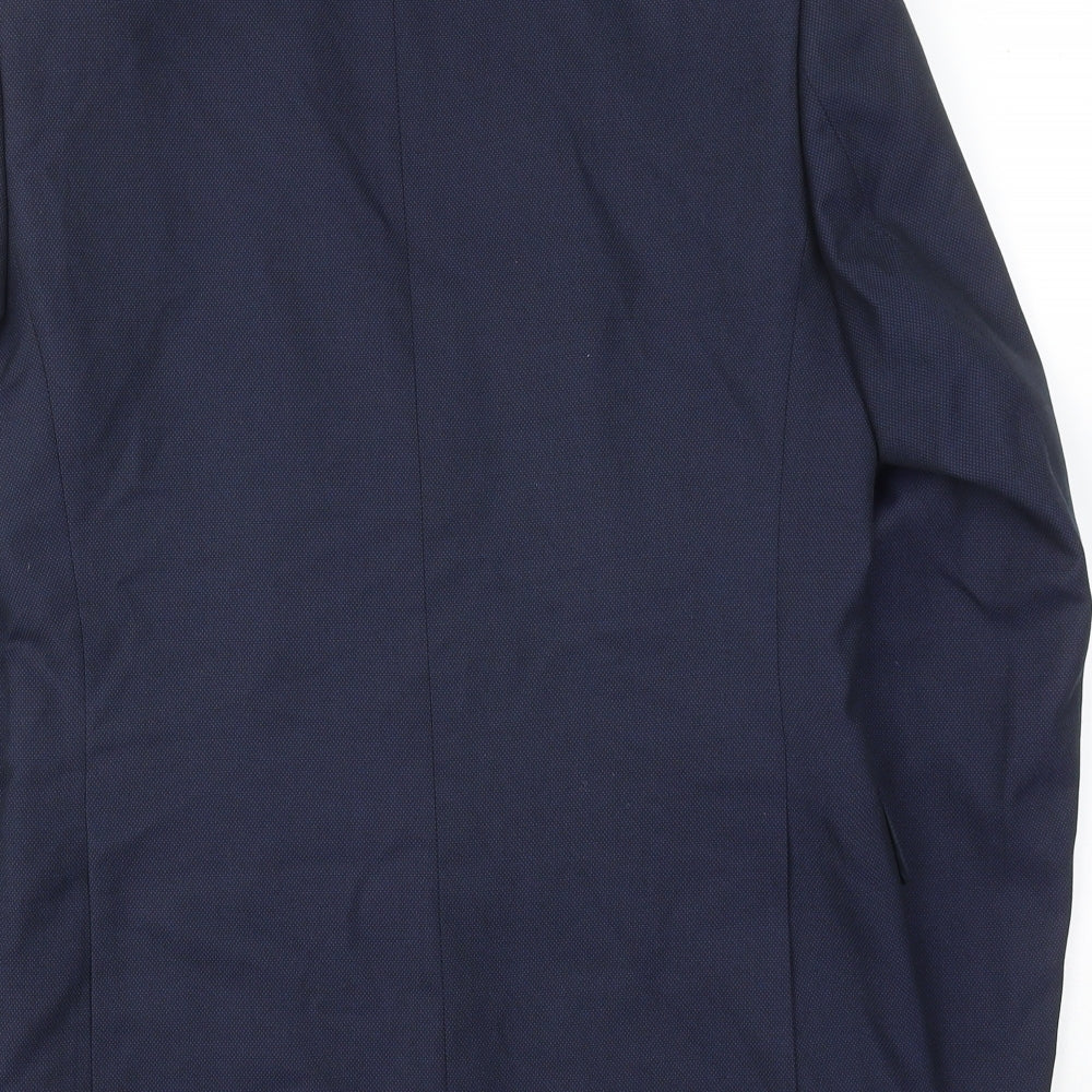 Marks & Spencer Mens Blue Polyester Jacket Suit Jacket Size 36 Regular