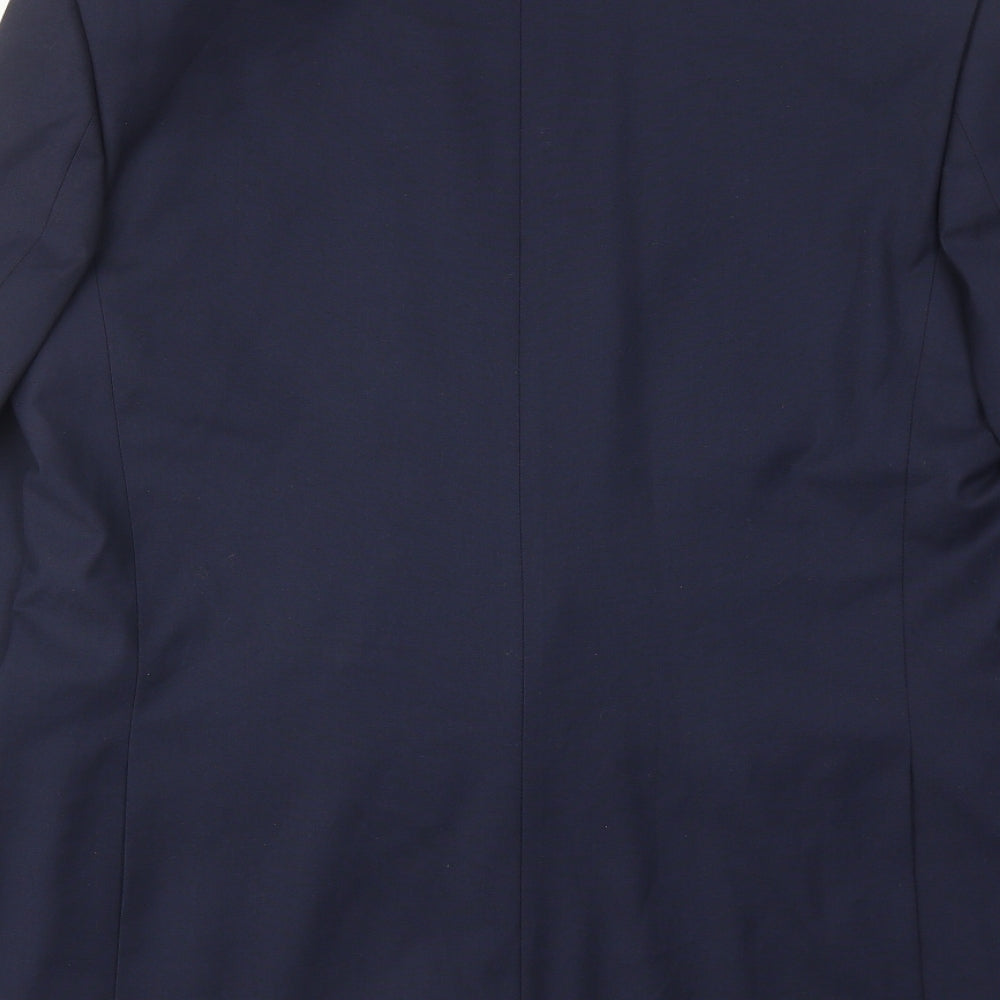 Marks & Spencer Mens Blue Polyester Jacket Suit Jacket Size 42 Regular