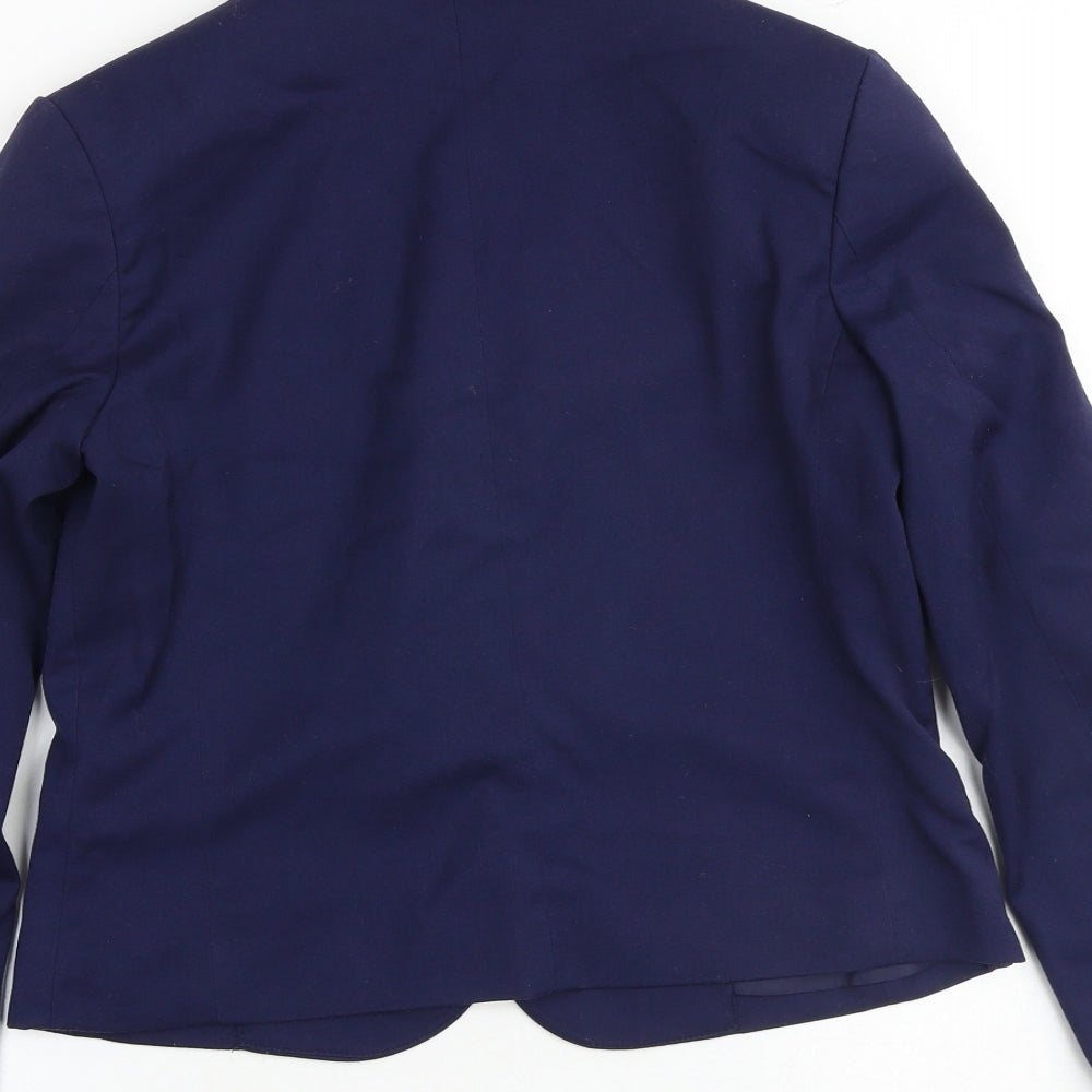 H&M Womens Blue Jacket Blazer Size 10