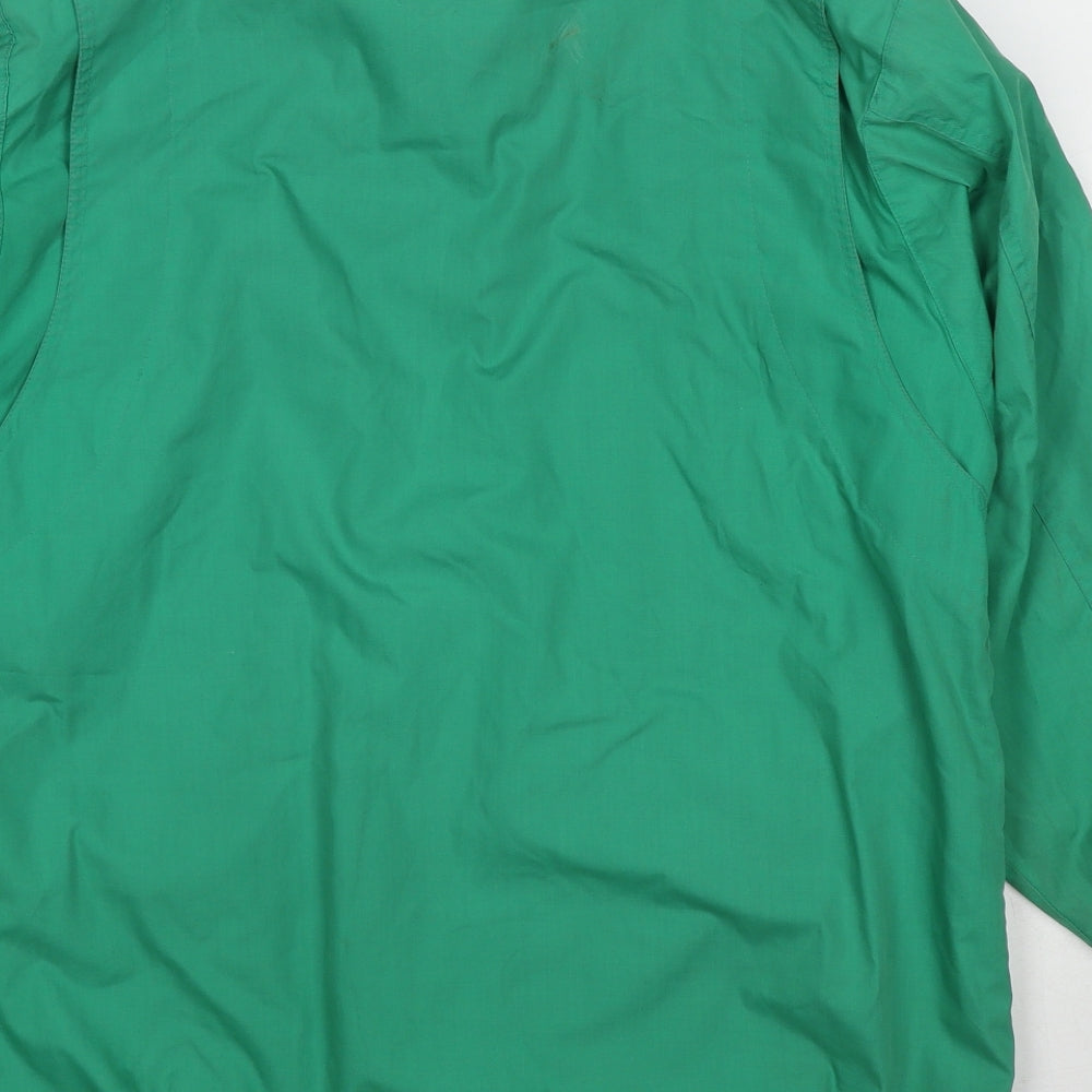 St Michael Womens Green Overcoat Coat Size 14 Zip