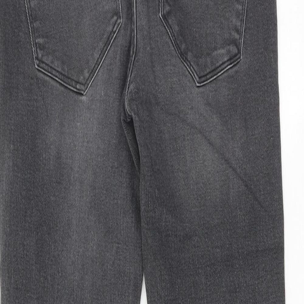 H&M Womens Black Polyester Skinny Jeans Size 10 Regular Button