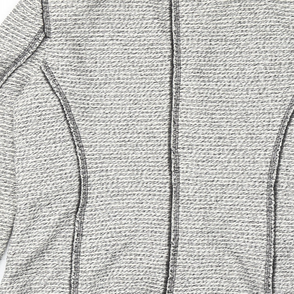 Zara Womens Grey Geometric Jacket Size XL Hook & Eye