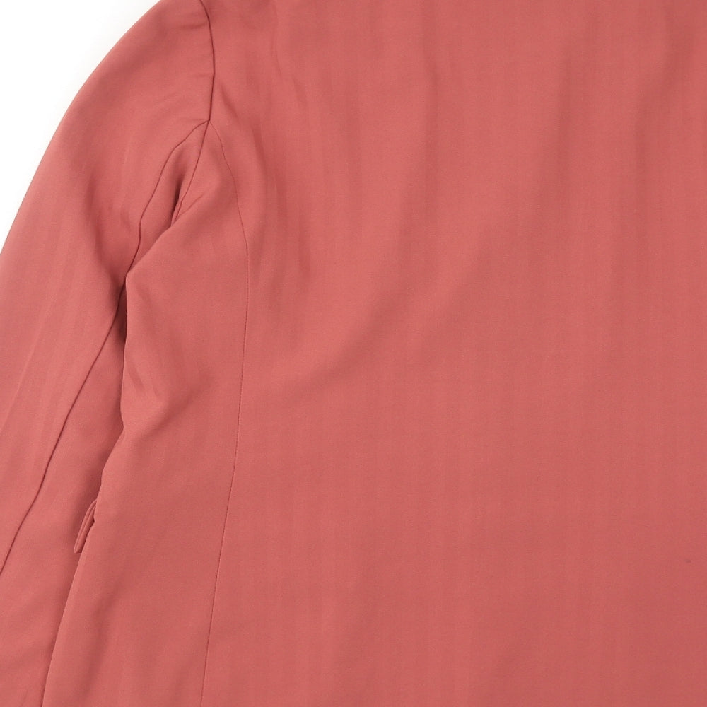 Cerise Blue Womens Pink Polyester Jacket Suit Jacket Size L