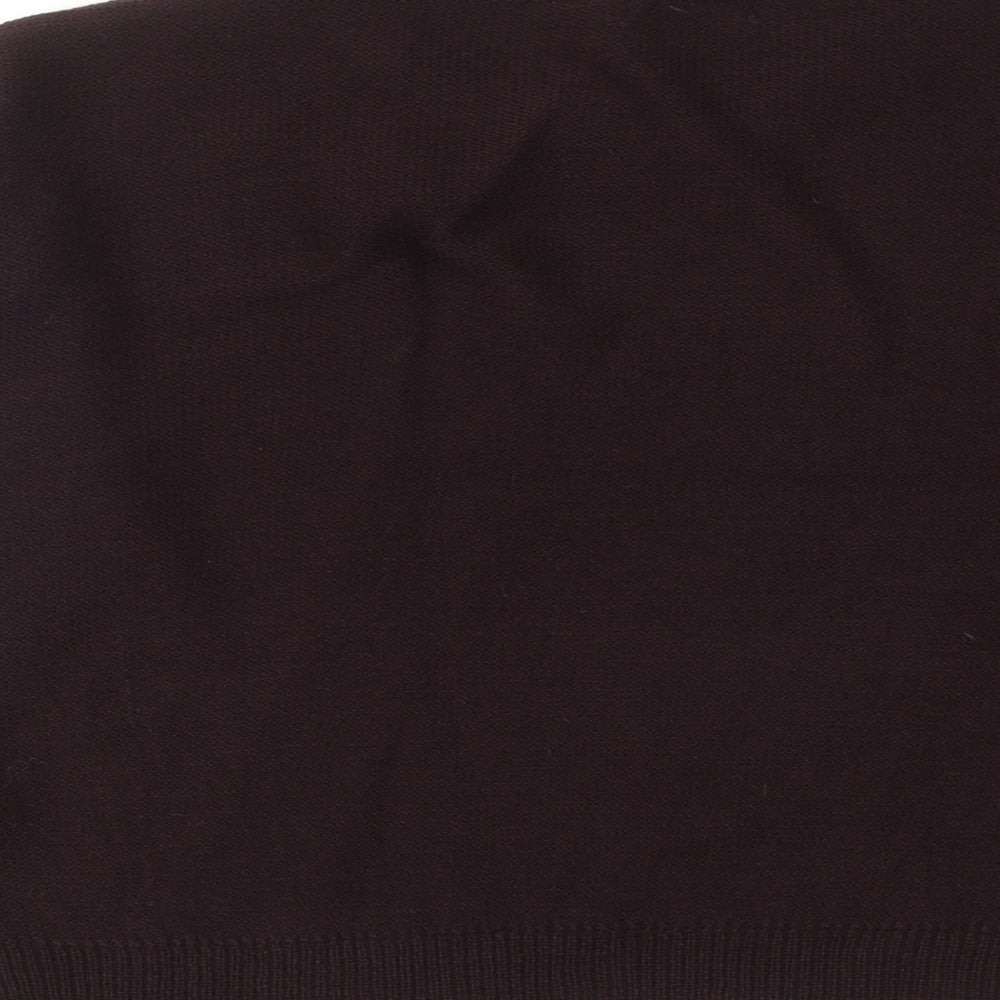 Brave Soul Womens Purple Round Neck Acrylic Pullover Jumper Size M