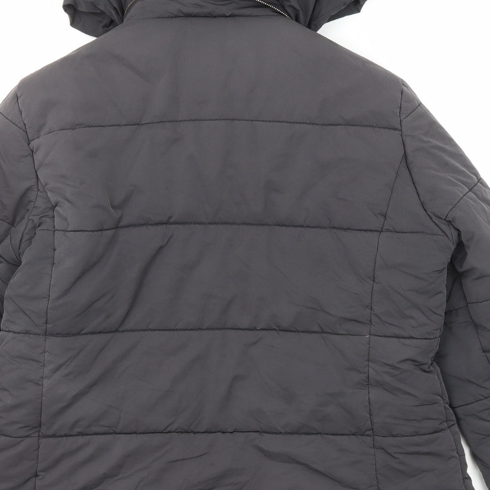 John Lewis Womens Grey Puffer Jacket Jacket Size 14 Zip