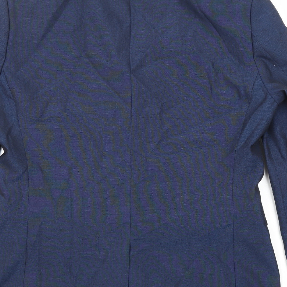 NEXT Mens Blue Wool Jacket Suit Jacket Size 40 Regular
