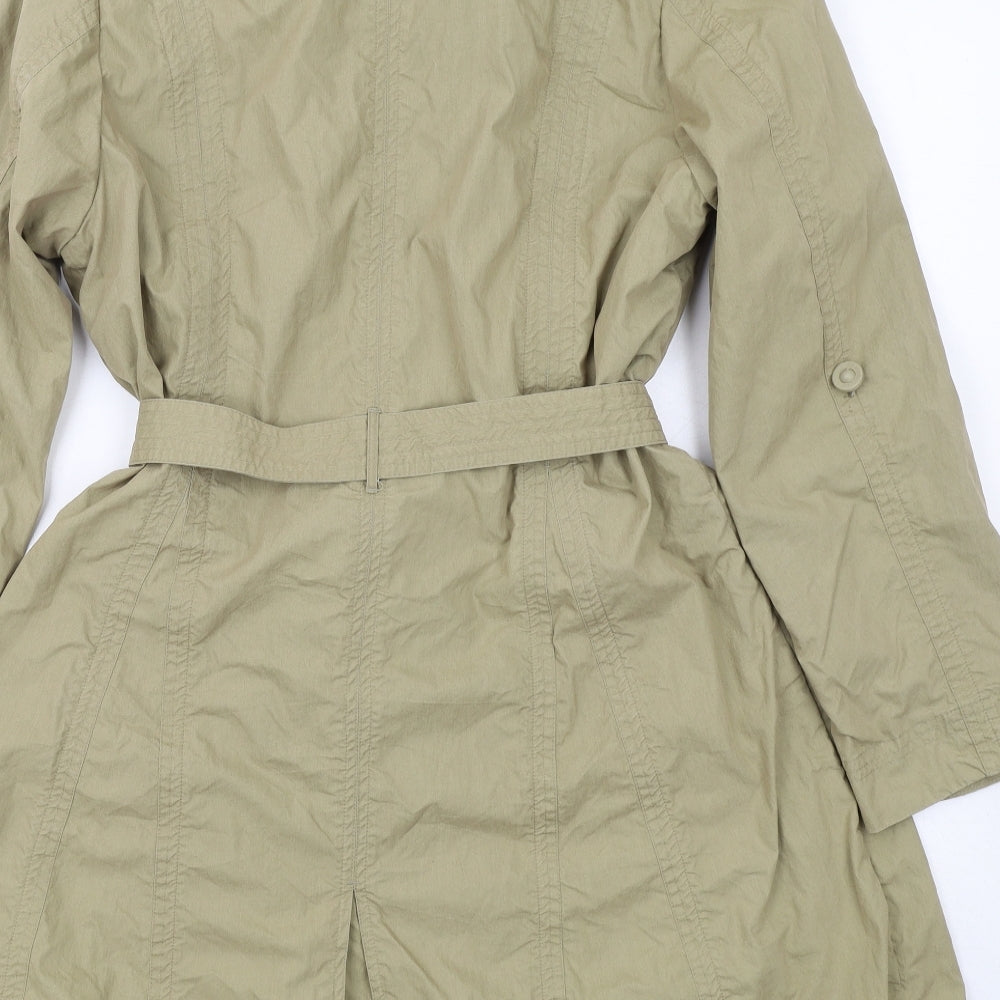 Per Una Womens Beige Overcoat Coat Size 14 Button