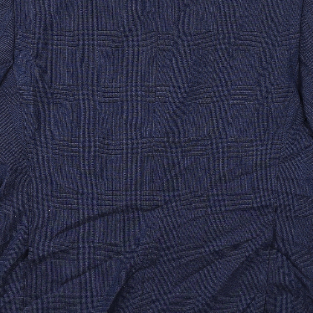 Chester Mens Blue Wool Jacket Suit Jacket Size 44 Regular