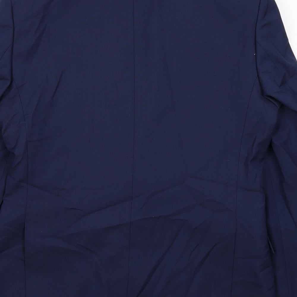 Marks & Spencer Mens Blue Polyester Jacket Suit Jacket Size 40 Regular