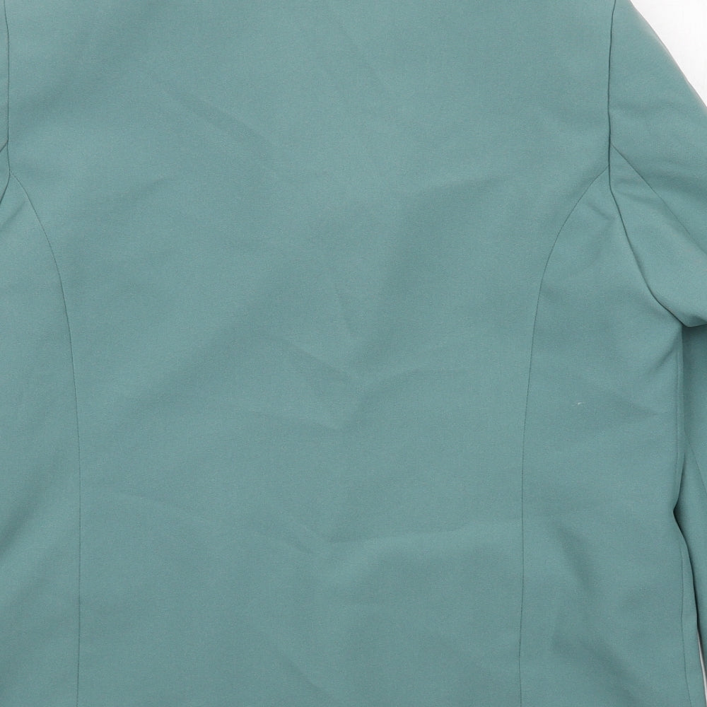 Finesse Womens Green Polyester Jacket Suit Jacket Size 16