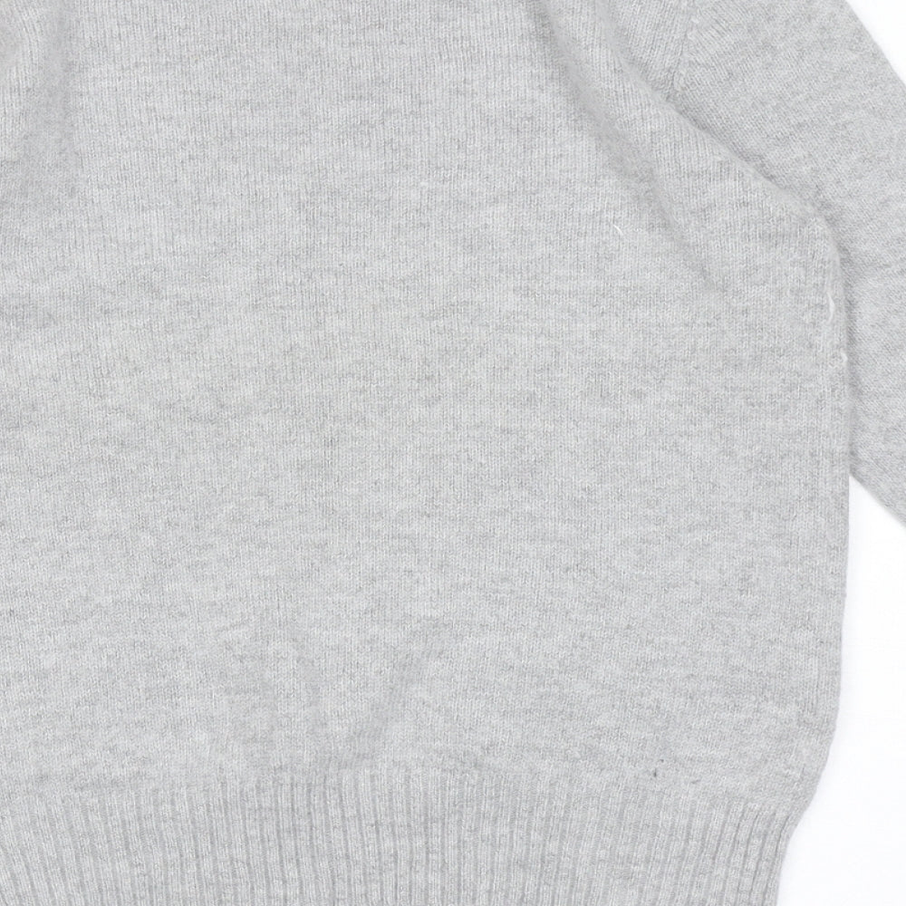 Gharani Strok Womens Grey Round Neck Acrylic Pullover Jumper Size M