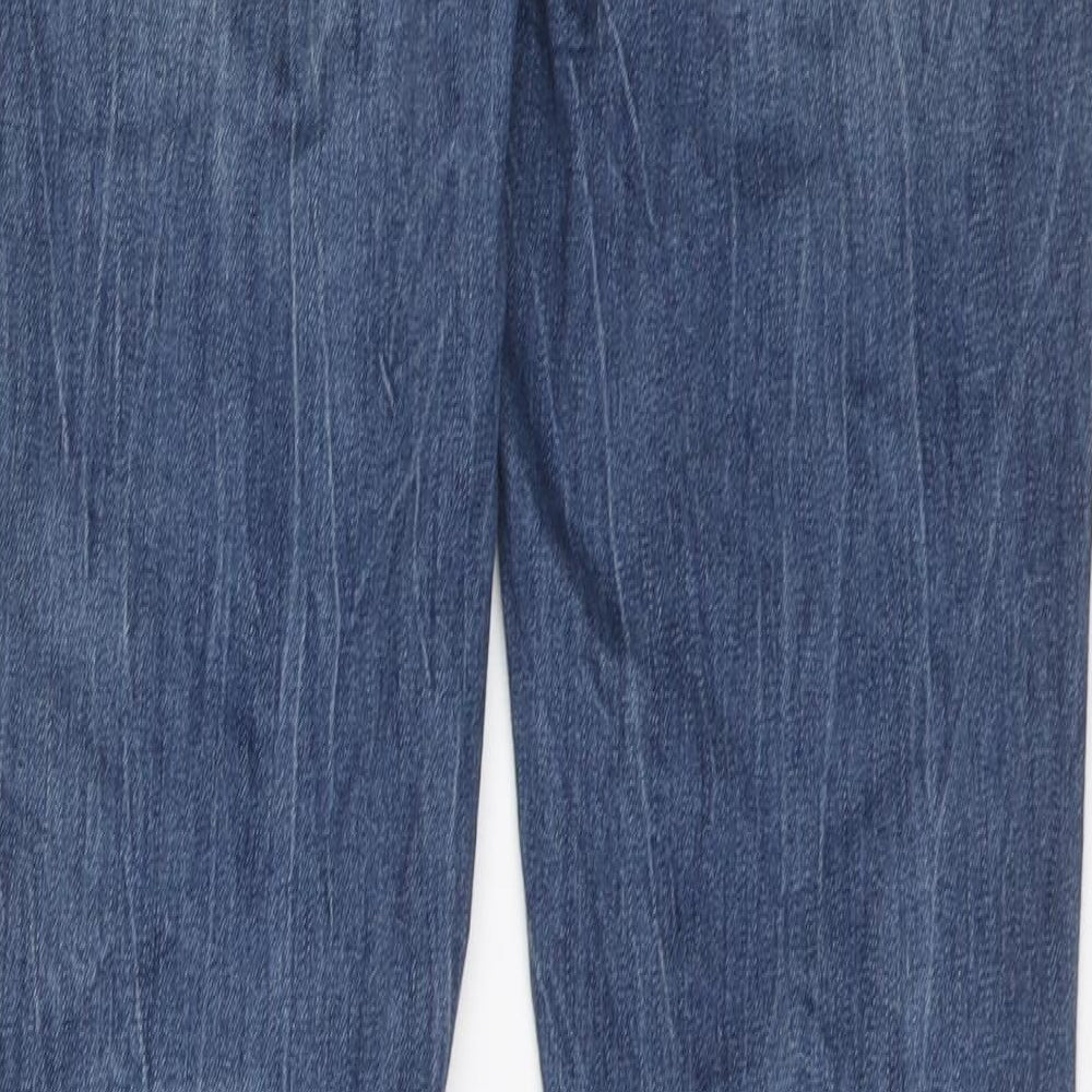 Next Womens Blue Cotton Skinny Jeans Size 10 L29 in Regular Button