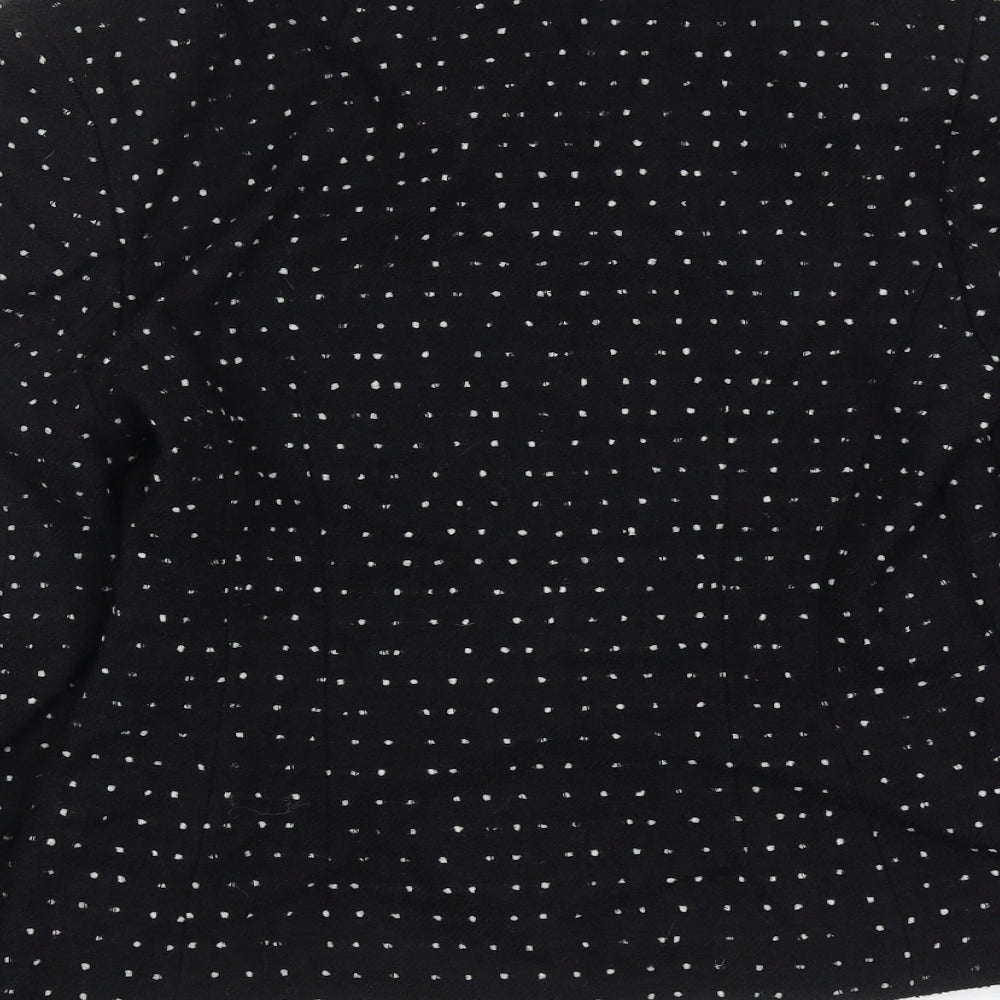 Minuet Womens Black Polka Dot Jacket Size 10 Button