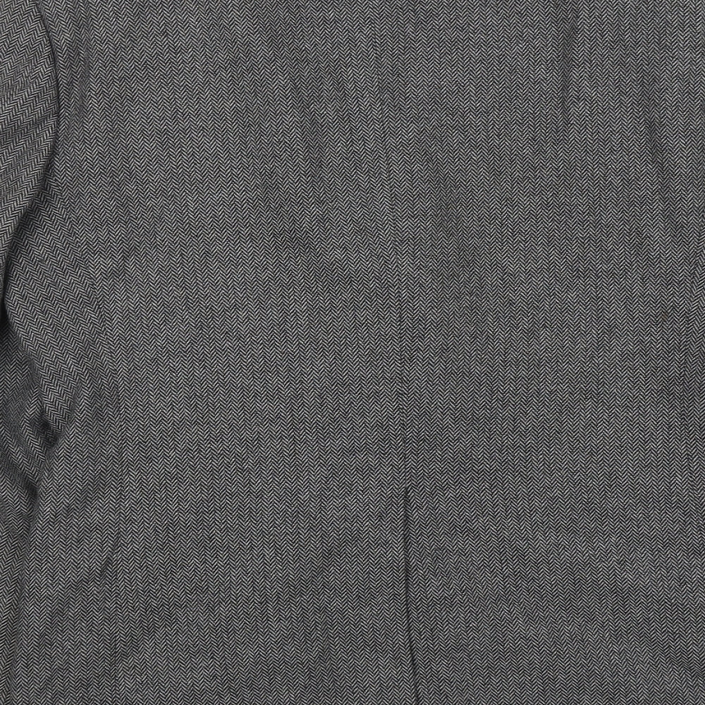 Greenwoods Mens Grey Wool Jacket Suit Jacket Size 38 Regular
