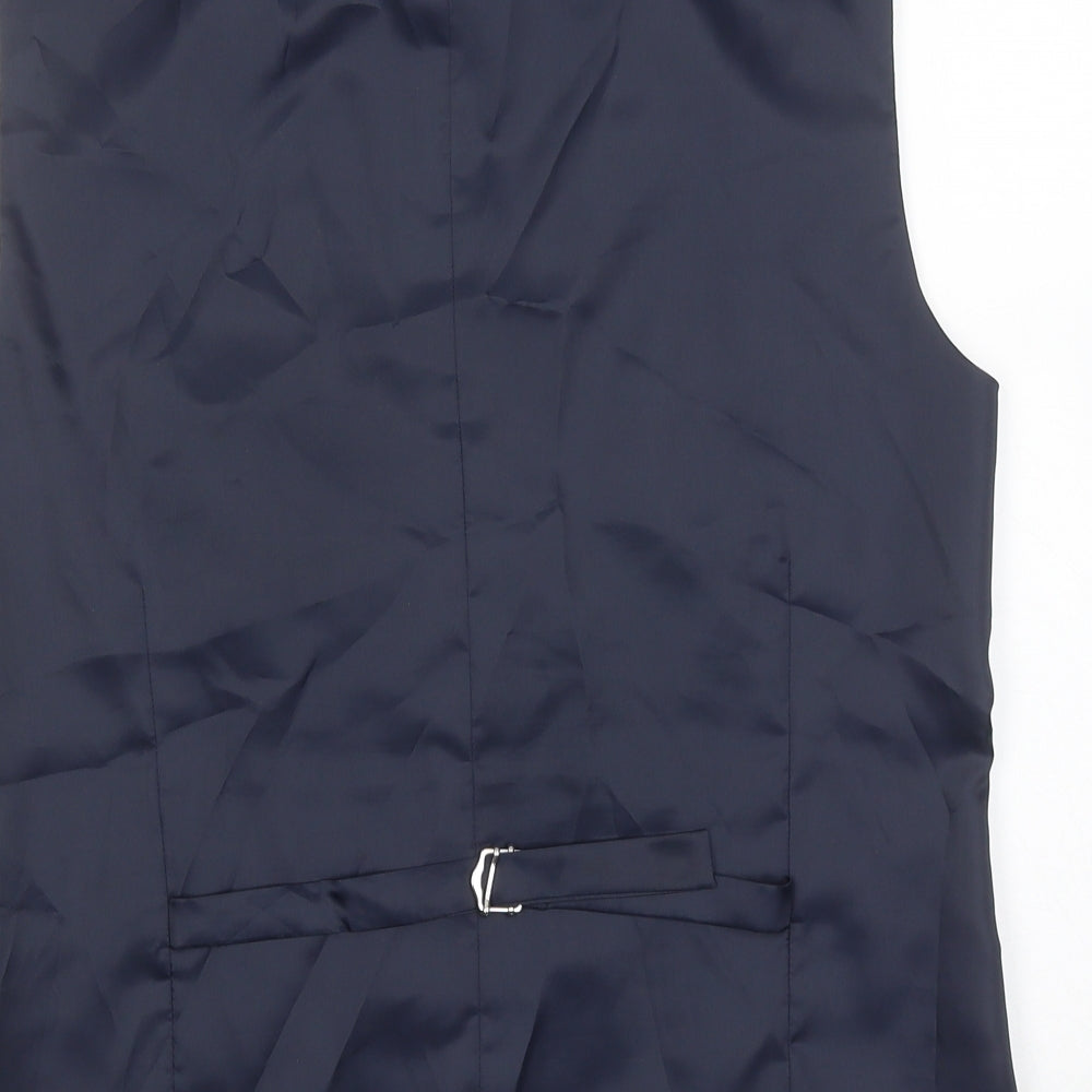 NEXT Mens Blue Polyester Jacket Suit Waistcoat Size 38 Regular