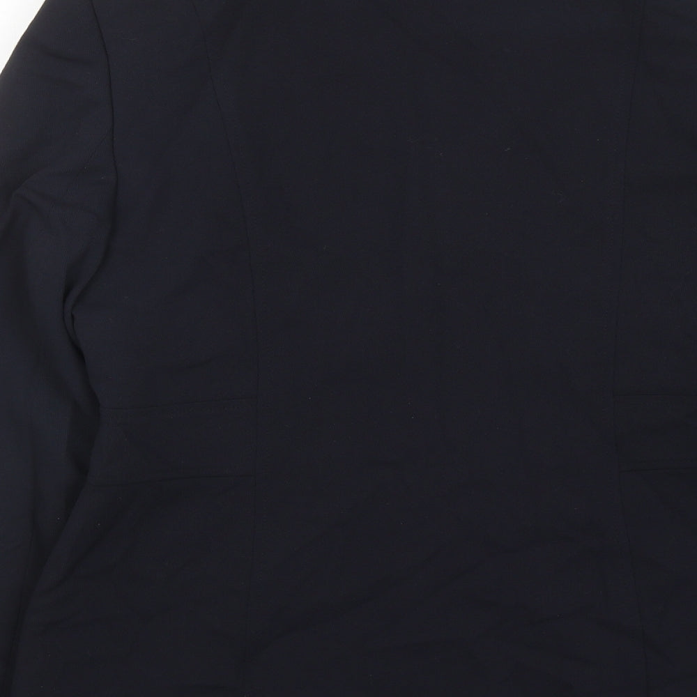 NEXT Womens Blue Polyester Jacket Suit Jacket Size 14