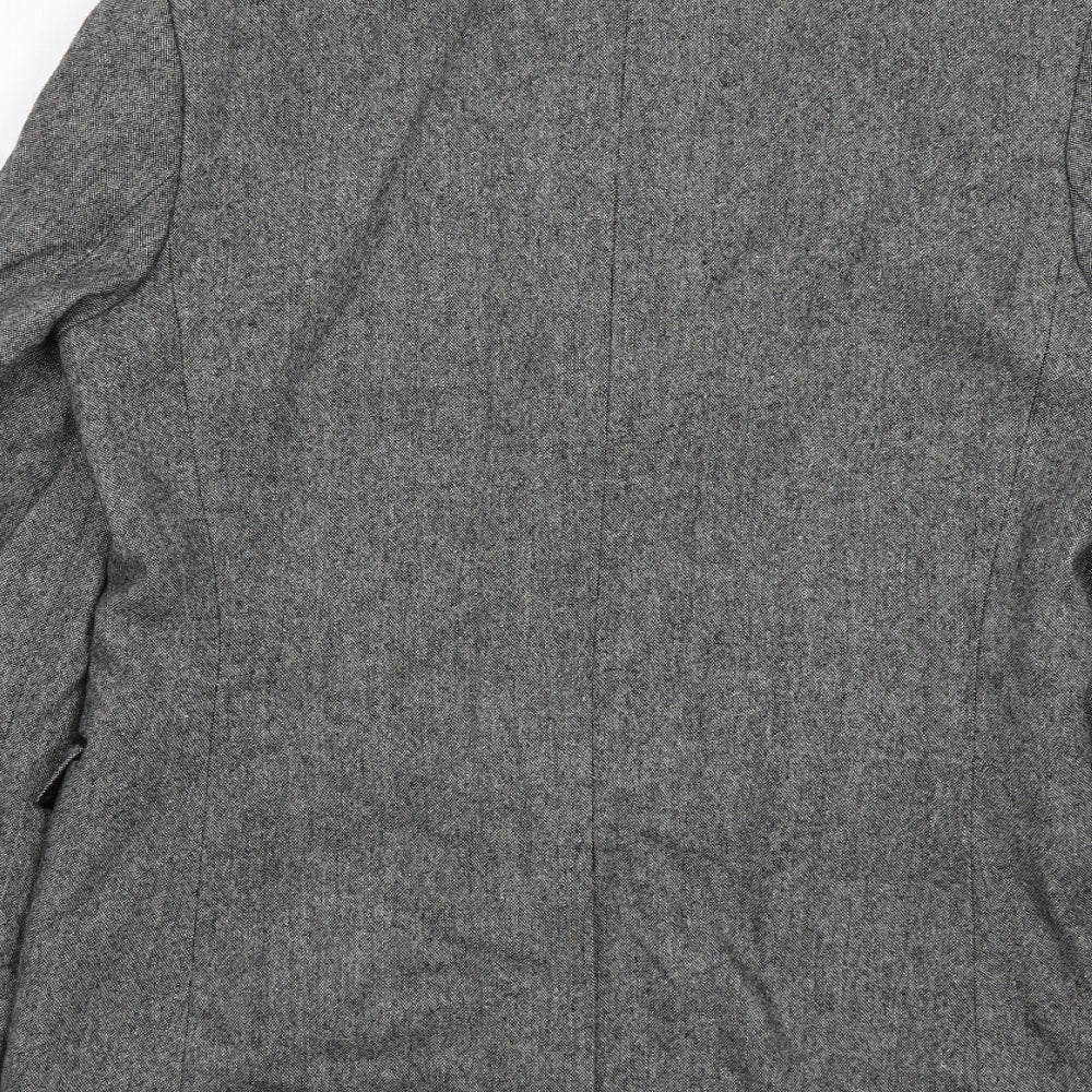 Topman Mens Grey Wool Jacket Blazer Size 38 Regular