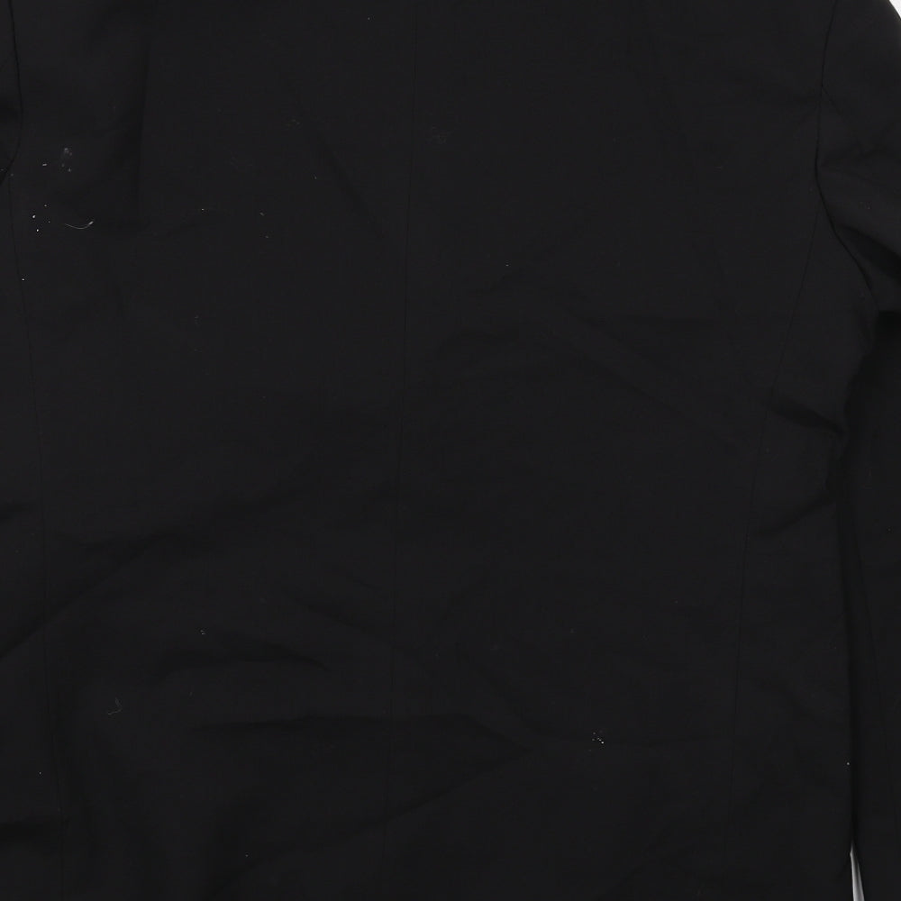 Marks & Spencer Mens Black Polyester Jacket Suit Jacket Size 40 Regular
