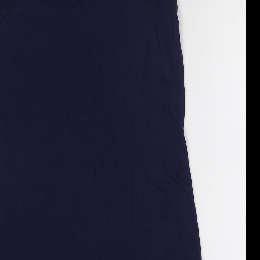 Dorothy Perkins Womens Blue Viscose Basic Tank Size 10 Scoop Neck