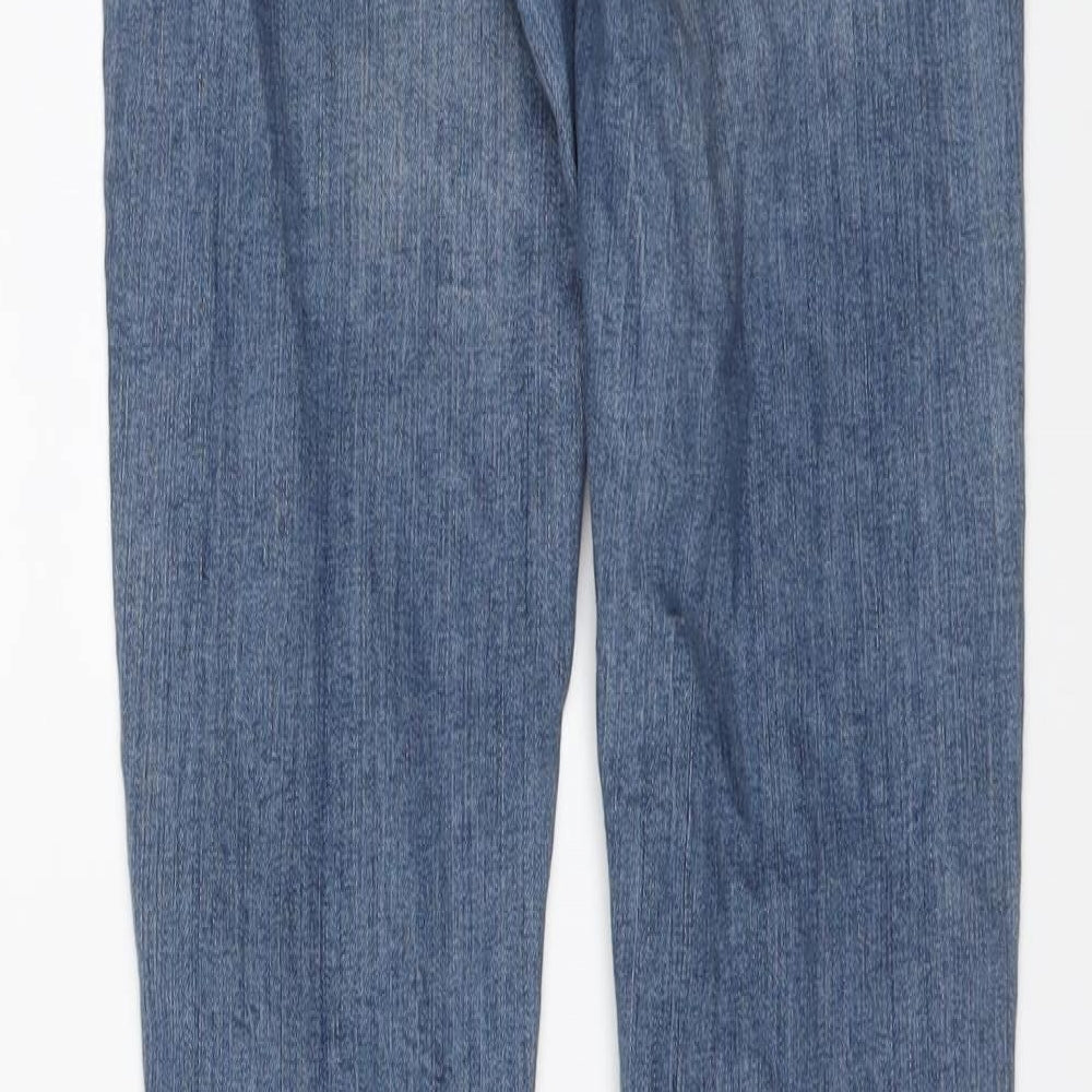 H&M Womens Blue Cotton Skinny Jeans Size 26 in L30 in Regular Button