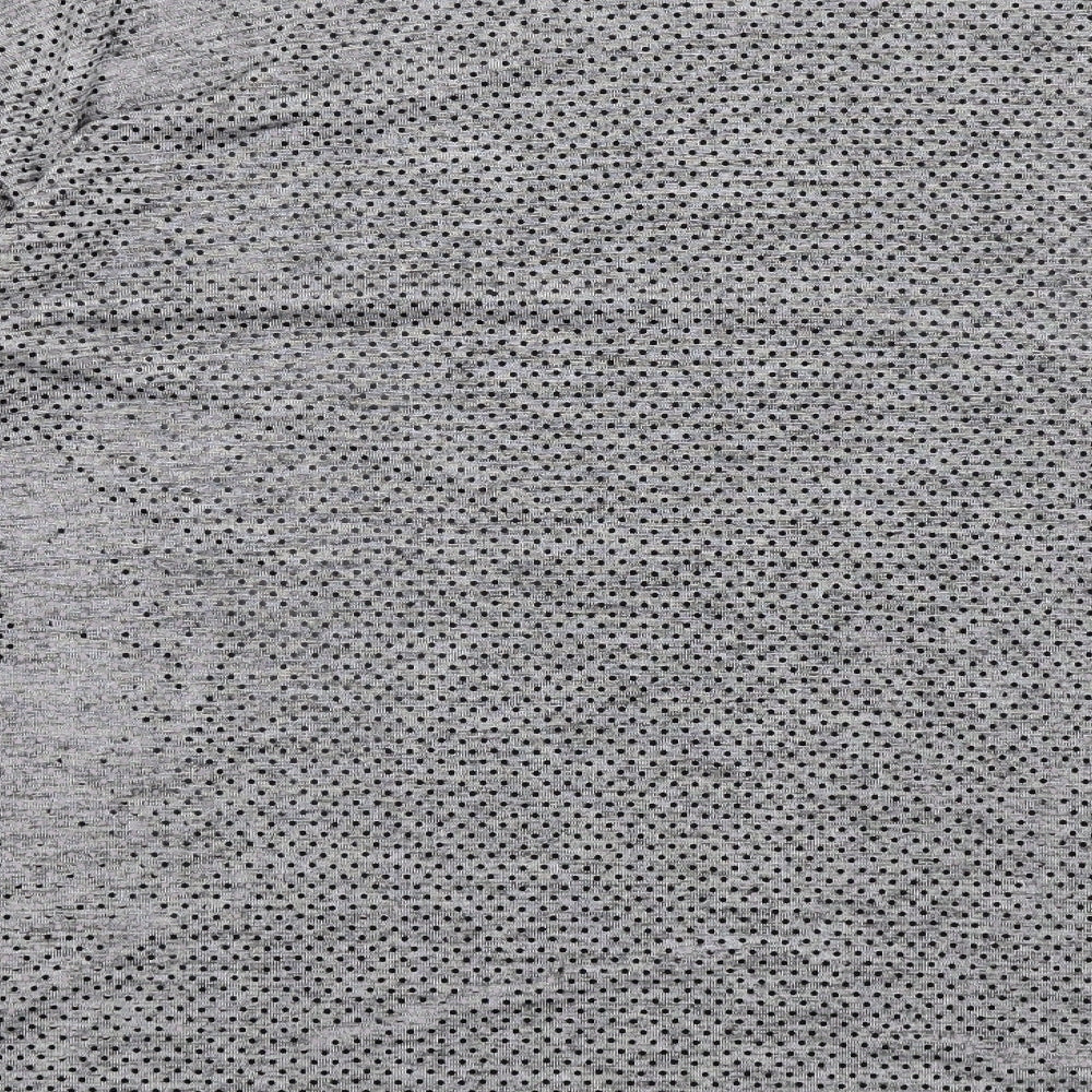 Wallis Womens Grey Polka Dot Polyester Basic T-Shirt Size M Round Neck