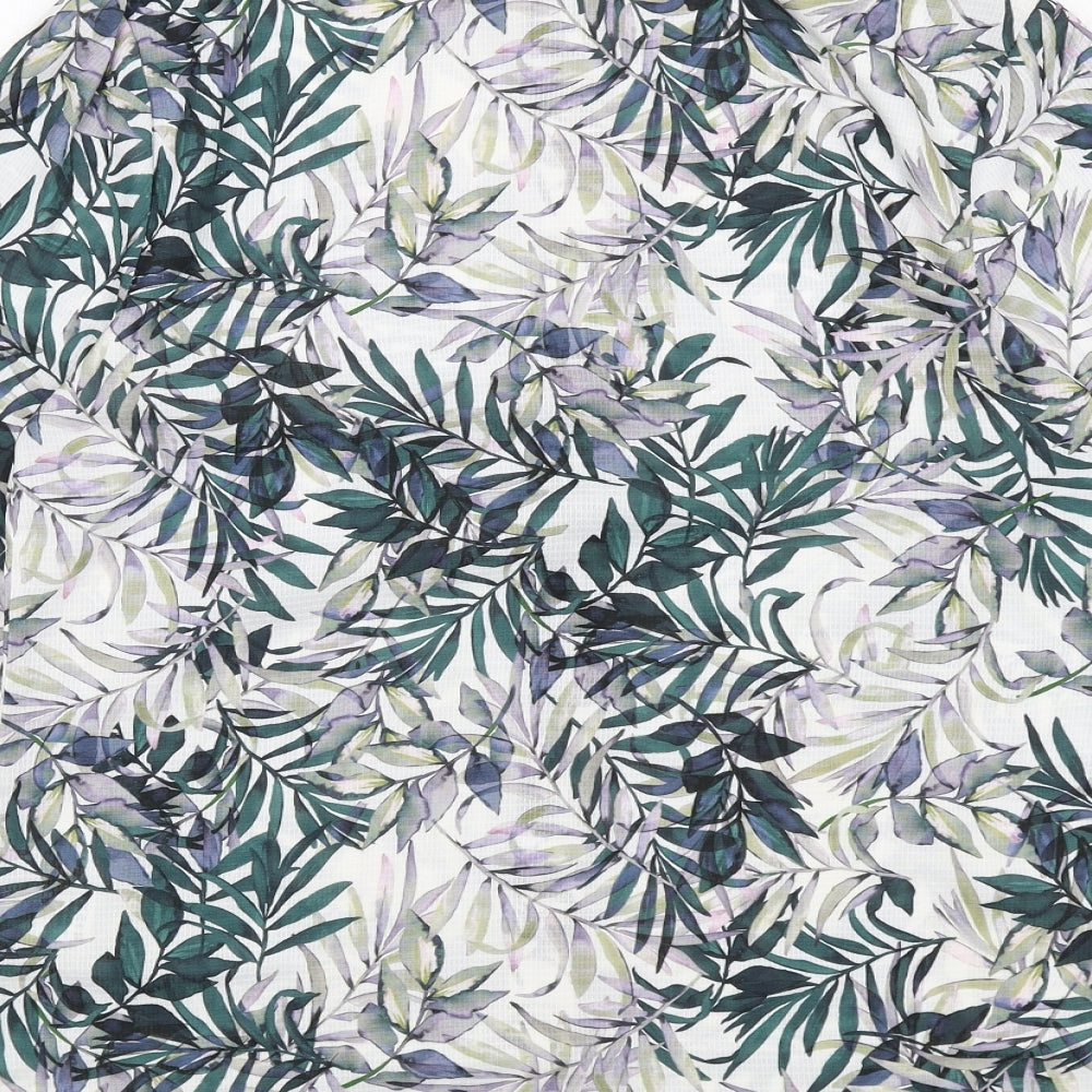 Cotswold Collections Womens Multicoloured Geometric Polyester Basic Button-Up Size 12 Collared - Leaf Print