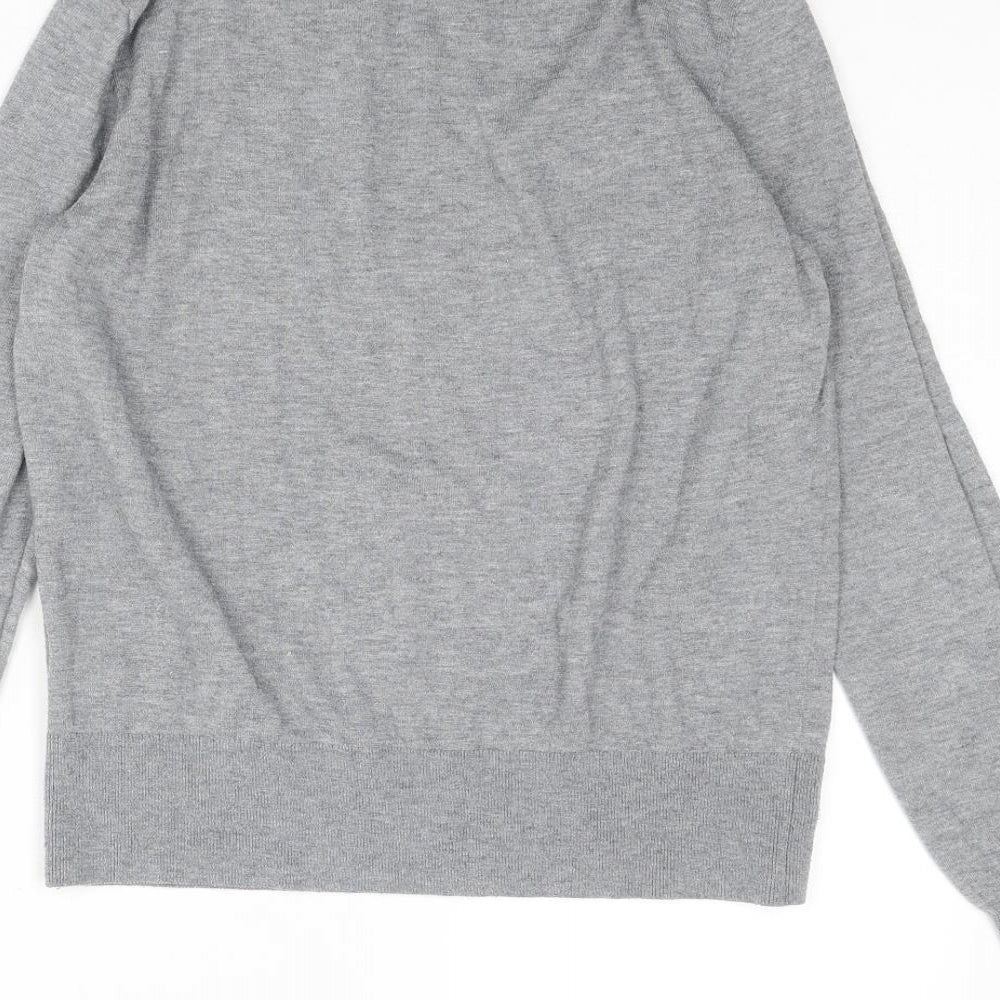 H&M Womens Grey High Neck Polyester Pullover Jumper Size S