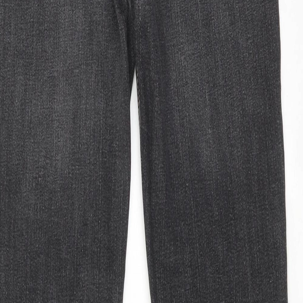 Marks & Spencer Womens Grey Cotton Skinny Jeans Size 8 Regular Zip