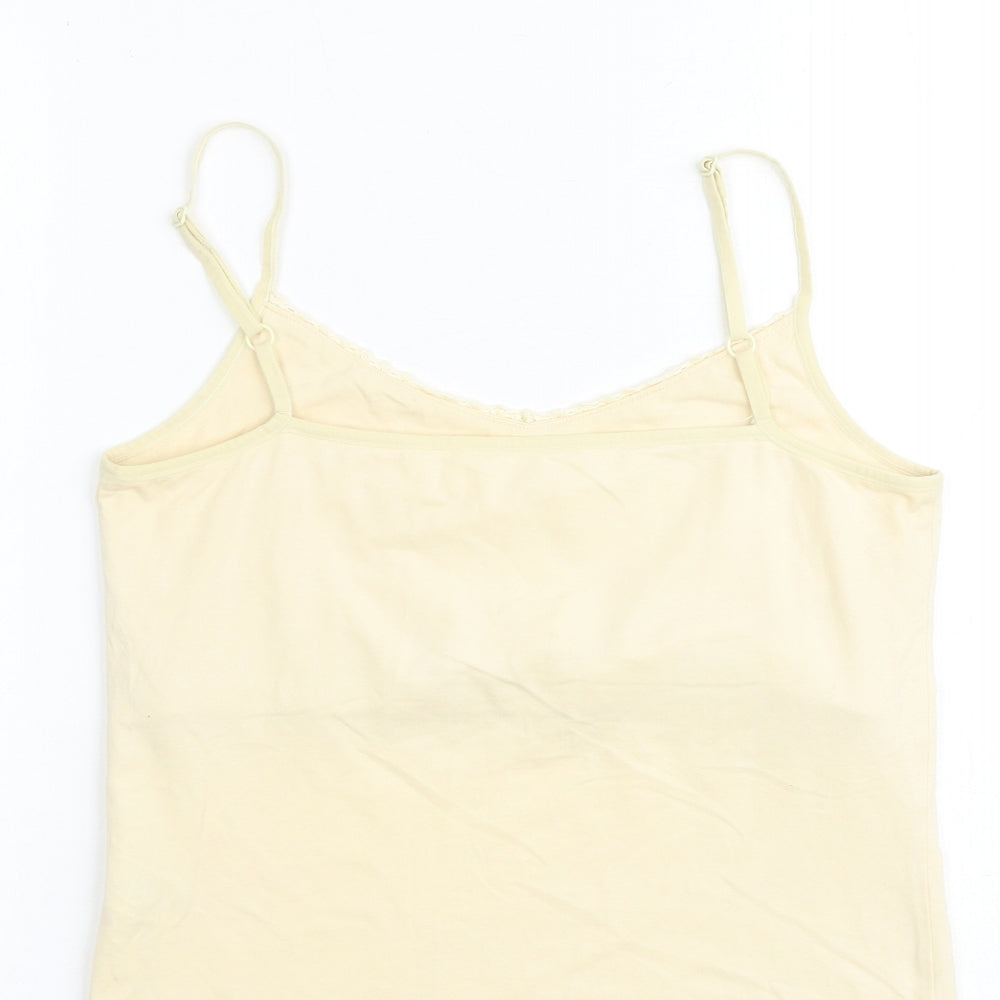 Principles Womens Ivory Cotton Basic Tank Size S Round Neck