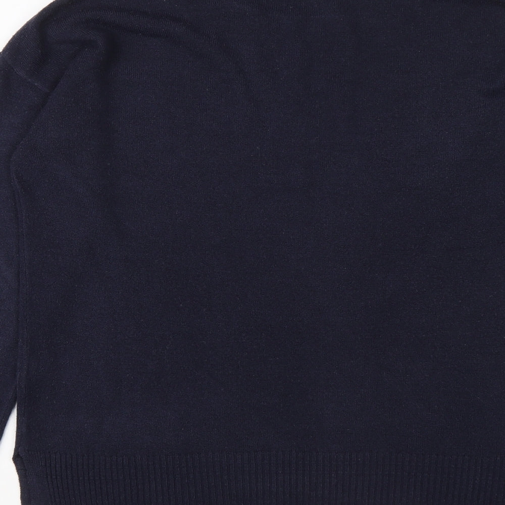 NEXT Womens Blue Round Neck Acrylic Pullover Jumper Size M