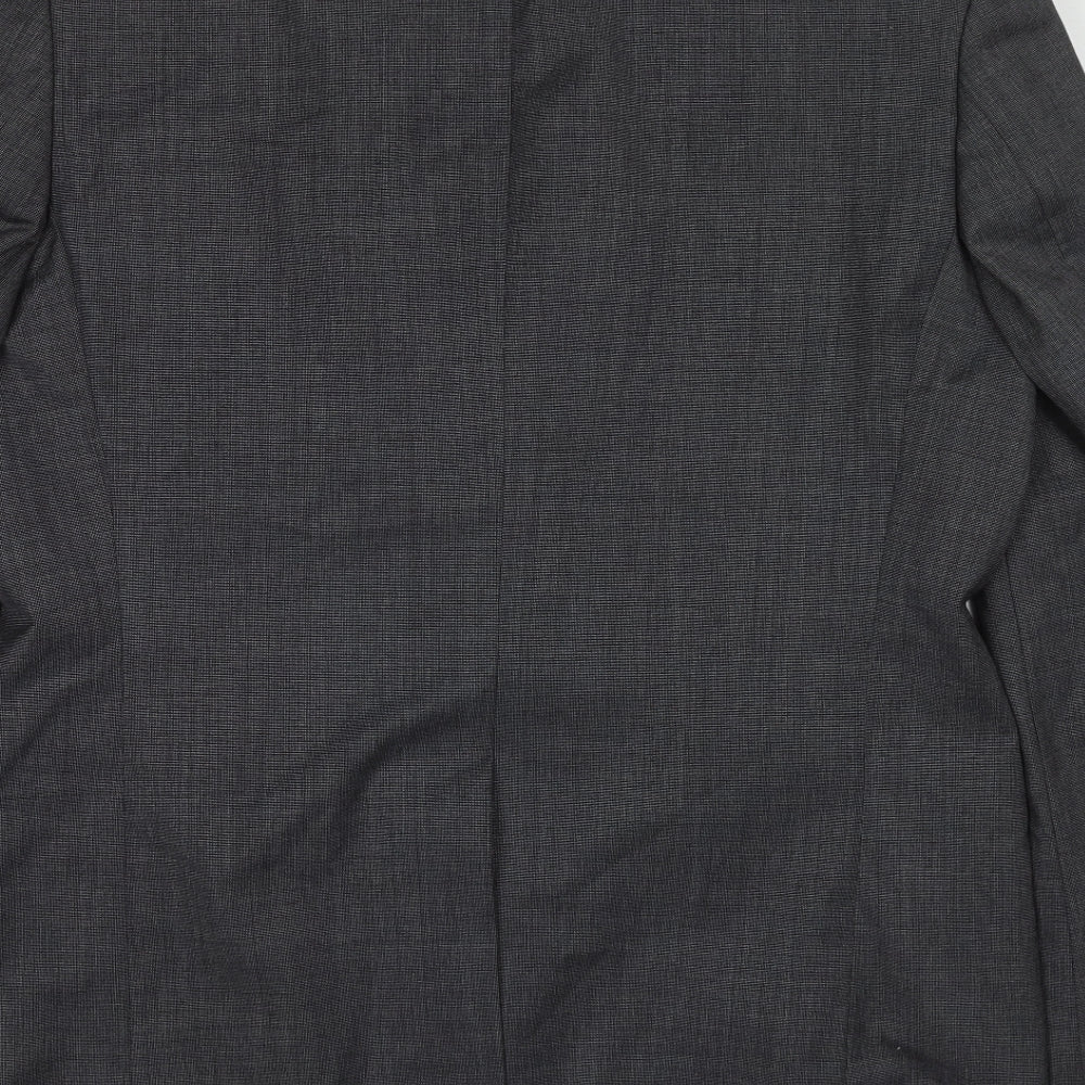 Marks & Spencer Mens Grey Polyester Jacket Suit Jacket Size 42 Regular